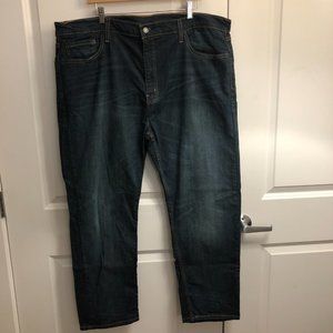 Levi's 502 Taper Fit Dark Wash 42x30 Men's Jeans